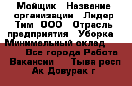 Мойщик › Название организации ­ Лидер Тим, ООО › Отрасль предприятия ­ Уборка › Минимальный оклад ­ 15 300 - Все города Работа » Вакансии   . Тыва респ.,Ак-Довурак г.